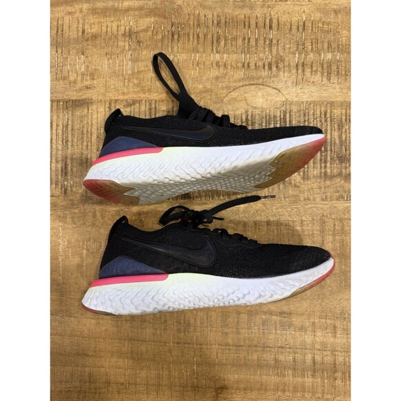 Nike Epic React Flyknit 2 Black Running Shoes Comfort BQ8927-003 Womens Size 9.5 - Picture 5 of 10